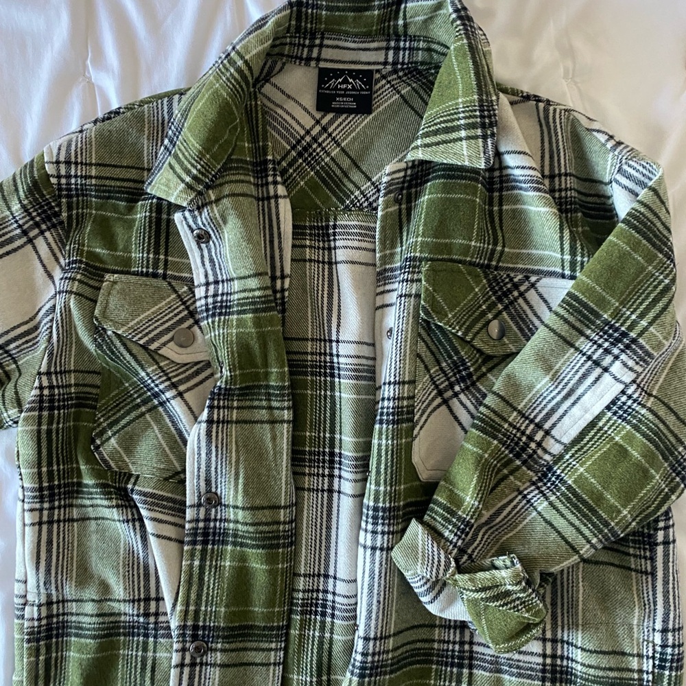 Green Plaid Women's Sweater